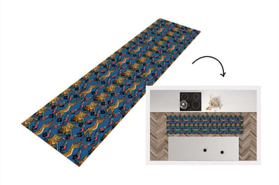 Keukenloper - Loper keuken - Patroon - Cheetah - Veren - 200x50 cm - Keukenloper vinyl