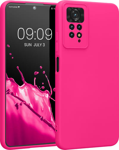 kwmobile telefoonhoesje geschikt voor Xiaomi Redmi Note 11 Pro / Note 11 Pro (5G) / Note 12 Pro (4G) - Hoesje voor smartphone - Precisie camera uitsnede - TPU back cover in neon roze