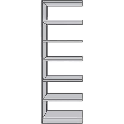 Complete stelling PROGRESS 500 T, aanbouwsectie, zonder achterwand, H 2250 x B 750 x D 340 mm