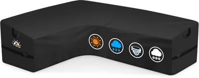 SnelShoppen - Premium L-vormige Tuinmeubelhoes - 600D Waterdichte Meubelhoes voor Tuinset - 215x280x80 cm - Bescherming voor Buitenmeubelen - Ideaal v