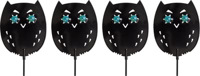 St. Helens Home & Garden - Levensgrote lokuil - 4 Stuks in verpakking - Schrikapparaat voor vogels - met realistische reflecterende ogen