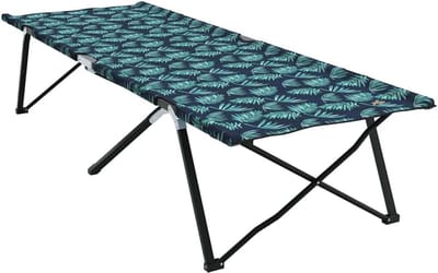 Opvouwbaar campingbed - Draagbaar bed - Buiten ontspannen - Weerbestendig materiaal - 206 x 76 cm - Bladpatroon