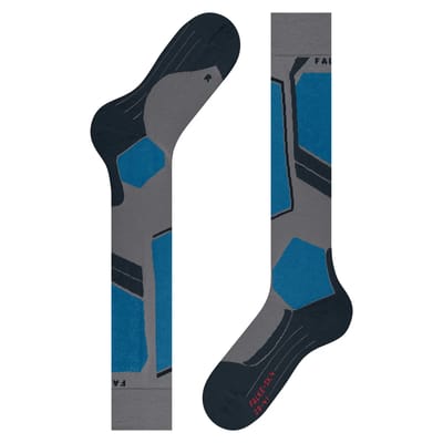 FALKE SK4 warm dun wol functioneel materiaal skisokken heren grijs - maat 42-43