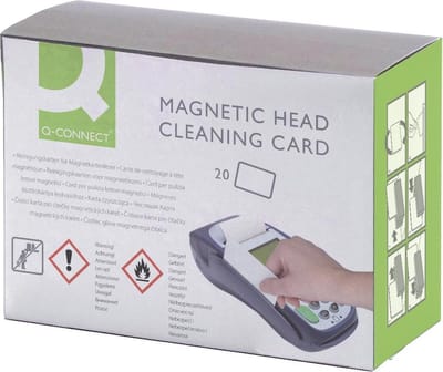 Q-Connect reinigingskaart voor kaartlezers, pak van 20 stuks