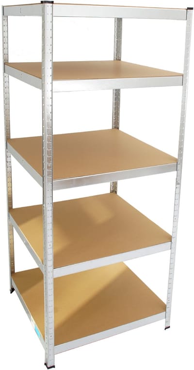 TRUTZHOLM - Zwaar Opbergrek 180x75x75 cm - 875 kg - 5 Legborden - Insteekbare Stelling - Kelderrek - Garagerek - Extra Diep