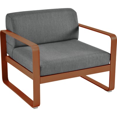 Fermob BELLEVIE fauteuil - E2 gekonfijte sinaasappel - A3 grafietgrijs
