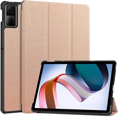 EtuiTab Xiaomi Redmi Pad SE 2023 - Tablethoes - Goudroze - Wake-up functie - Milieuvriendelijk Leer