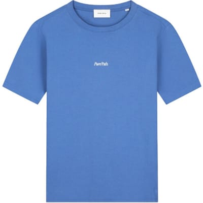 Pure Path T-Shirt Trio Of Flowers Faded Cobalt (26010116 - 12)