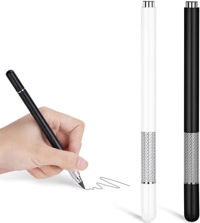 2 Stuks Metalen Inktloze Potlood, Herbruikbare Aluminium Pen met Vervangbare Nib voor Schrijven en Tekenen, Ideaal voor Studenten en Thuiswerk