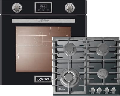 Kaiser - inbouwoven - EG 6374 SP - incl gaskookplaat - KCG 6383 - 60 cm - inbouwoven met enkele telescoopgeleider - 79 L -