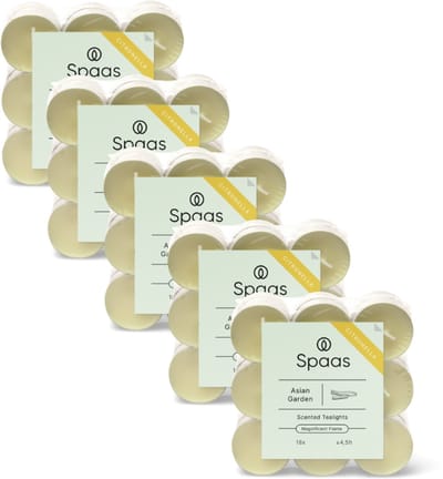 Spaas Citronella Theelichten Kaarsen - Asian Garden - circa 4,5u - 90 stuks