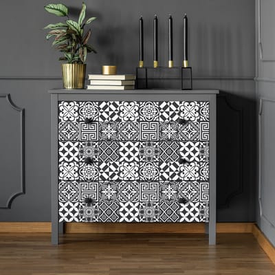 Meubeldecoratiestickers - Zelfklevende stickers voor keuken en woonkamer - 60 EVITANA meubeltegelstickers - 60 stickers 20x20cm