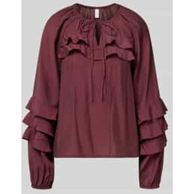 Blouseshirt met volants, model 'TEMURA'