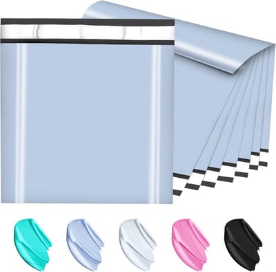 Grote Verzendzakken - Poly Mailers - Kleding Verzenden - Scheurbestendig Waterdicht - 50 x 50 cm - Lichtblauw