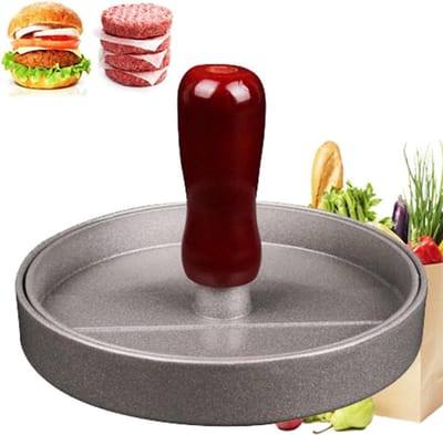 Burgerpers - Patty Maker - Burgers Maken - Antiaanbaklaag - Niet gespecificeerd - Zilverkleurig