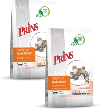 Prins Vitalcare Multicat Gevogelte - Kattenvoer - 2 x 1.5 kg