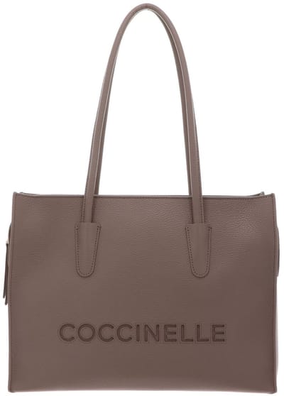 COCCINELLE Leren handtas Myrtha26 Handbag Grained Leather Warm Taupe