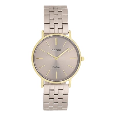 OOZOO Vintage series - Goudkleurige horloge met roestvrijstalen armband roestvrijstalen armband - C20409
