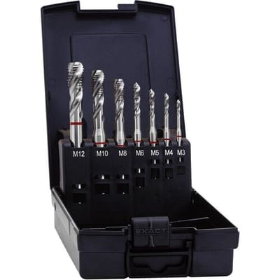 Exact 43694 Machinetapboorset 7-delig Metrisch M3, M4, M5, M6, M8, M10, M12 Rechtssnijdend DIN 371 HSS-E Model C 1 set(s)