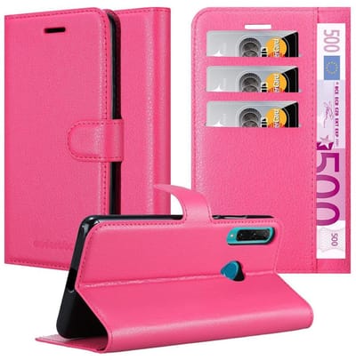 Cadorabo Hoesje geschikt voor Honor 20e in KERSEN ROZE - Beschermhoes met magnetische sluiting, standfunctie en kaartvakje Book Case Cover Etui