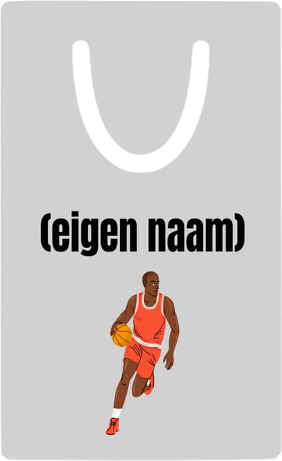 Hacebo® - basketbal man met eigen naam metalen boekenlegger - Basketbal - iemand die op basketbal zit - sport - bal - wedstrijdsport - verjaardag cadeau - kado Bladwijzer boekenleggers - 7.6 cm x 5cm