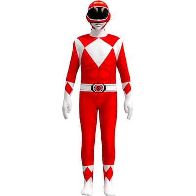 Costume Samouraï Sentai Shinkenger pour Enfant Adulte Combinaison Cosplay Super-héros Halloween Fête d'Anniversaire Combinaison Zentai 120cm rouge