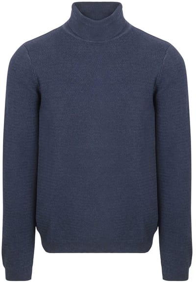 Suitable Coltrui Structure Melange Donkerblauw (navy) - Maat S - Heren - Pullover