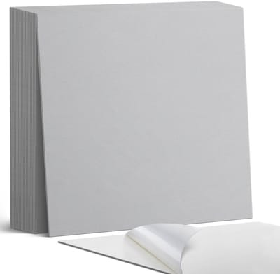Coloray Plaktegels - Grijs Zelfklevende Tegels - 20 cm x 20 cm - Grijs Plaktegels - 20 stuks - Vierkant PVC Tegels - Plaktegels Badkamer - Plaktegels Vloer - Vinyltegels Vloer Zelfklevend - Wandtegel Zelfklevend