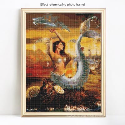 Diamant mosaïque vente filles diamant peinture pierres rondes dessin animé diamant broderie 20X30 beige