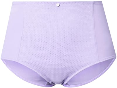 Ulla Popken - Dames - Pantybroekje hoge taille jacquard inzetstuk - Zachtlavendel - Maat 46+