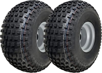 22x11.00-8 ATV-banden met noppen, stalen velg, 25 mm kogellagers, 4-laags wielen (set van 2)