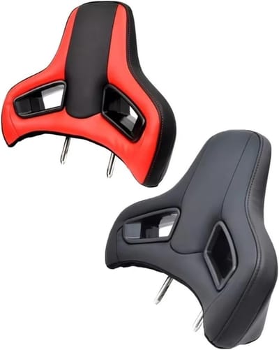 Autosport Hoofdsteun Kussens - Nekkussens Racing - Interieur Decoratie - Universele Pasvorm - 10/12/14 mm - Zwart
