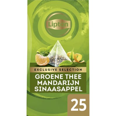 Lipton Exclusive Selection Groene thee mandarijn-sinaasappel - Doos 25 stuks x 1,8 gram