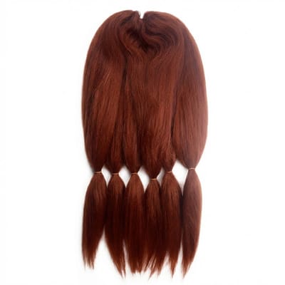 Koper rood synthetisch vlecht haar dames braiding hair jumbo braid extensies extensions lang vlecht haar om te vlechten – Double Triple Super X – 6 stuks