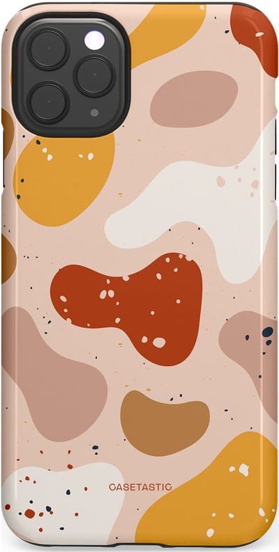 Casetastic Hoesje Geschikt voor Apple iPhone 11 Pro Max - Stijlvolle Beschermende Duo-layer Case - Terrazzoque