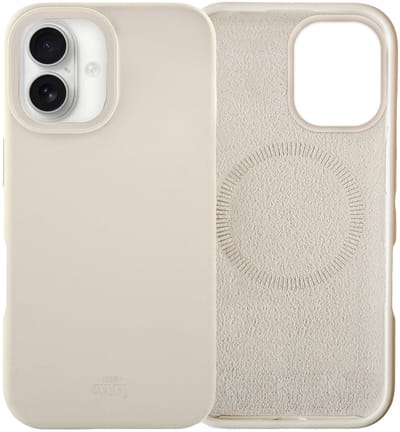 xoxo Wildhearts magnetisch hoesje geschikt voor iPhone 17 MagSafe - Shockproof silicone case (beige ) - Backcover hoesje - Optimale bescherming - Telefoonhoesje met verhoogde camera rand - Beige