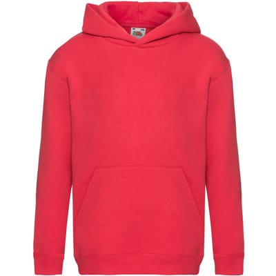 Fruit of the Loom Sweatshirt met capuchon voor kinderen/Kinderen (Rood)