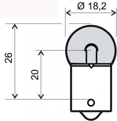 oranje lamp rms 12v 10w base type ba15s g18 voor auto motorfiets unit nieuw