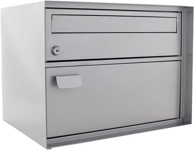 Brievenbus Zilver - Postbak - Post Ontvangen - Met Pakketvak - 31x41x30 cm - Zilver