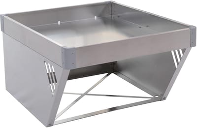 Garage voor robotmaaiers met plantenbak MCW-P41, metalen overkapping voor grasmaaiers 40x60x70 cm ~ roestvrij staal