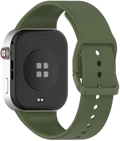 Siliconen bandje - geschikt voor Xiaomi Smart Band 10 Pro, Smart Band 9 Pro, Smart Band 8 Pro, Redmi Watch 4, Redmi Watch 5 en Redmi Watch 6 - gespsluiting - army