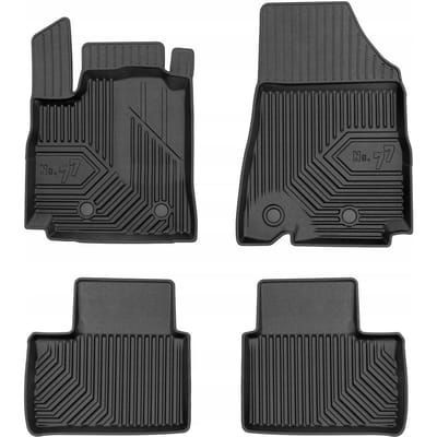 Frogum No.77 Luxe Rubberen Automatten Set - Geschikt voor RENAULT ARKANA (2021-heden) - 4-delig - Perfecte Pasvorm - Geurloos TPE - 4 cm Hoge Rand - Zwart