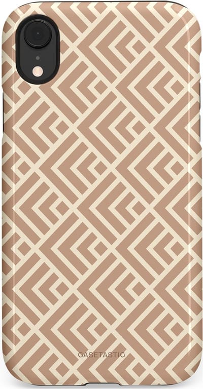 Casetastic Hoesje Geschikt voor Apple iPhone Xr - Stijlvolle Beschermende Duo-layer Case - Abstract Zand Kunst