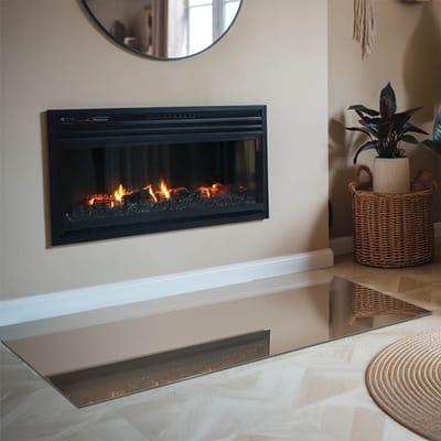 Coloray Vloerplaat Houtkachel - Plaat voor Onder Kachel - 140 cm x 70 cm - Kachel Vloerplaat - Bruin Vloerplaat Kachel - Onderplaat - Vloerplaat Openhaard - Houtkachel Accessoires - Onderplaat Voor Houtkachel