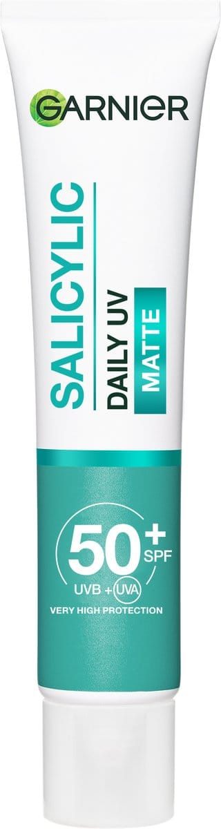 Garnier PureActive Salicylic Anti-Perfecties Daily UV Fluid SPF 50+ - Lichtgewicht & Matteert - Vermindert zichtbaarheid van imperfecties - 40ml