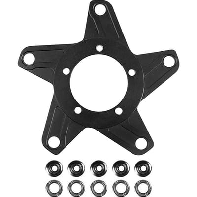 Elektrische fiets middenmotor kettingblad Spider Chain Ring Adapter Vervanging voor Bafang Ebike BBS01 130BCD black