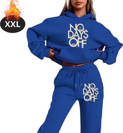 Nivard Joggingpak - Huispak - Volwassenen - Trainingspak - Comfortabel - Joggingsbroek - Tracksuit - Dames - Winter - Blauw - XXL