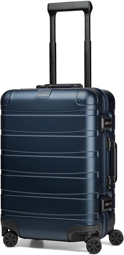 Redolz Pro Aluminium 4-wielige Cabinewagen S Aluminium 55 cm - Harde bagage - TSA slot - deep blue