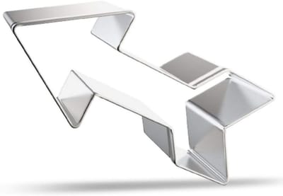 Uitsteekvormpje Pijl - 72x32MM - Metalen Vorm voor uitsteken van deeg - Koekjes bakken