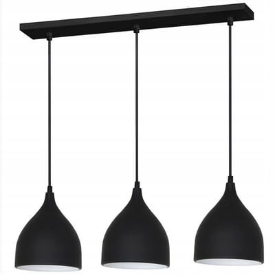 Hanglamp Loft Zwart 3x E27 Modern Design